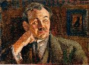 Akseli Gallen-Kallela maalaus muotokuva Eino Leinosta vuodelta 1917. Germany oil painting artist